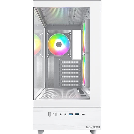Корпус Montech XR белый без БП ATX 3x120mm 2xUSB3.0 audio bott PSU