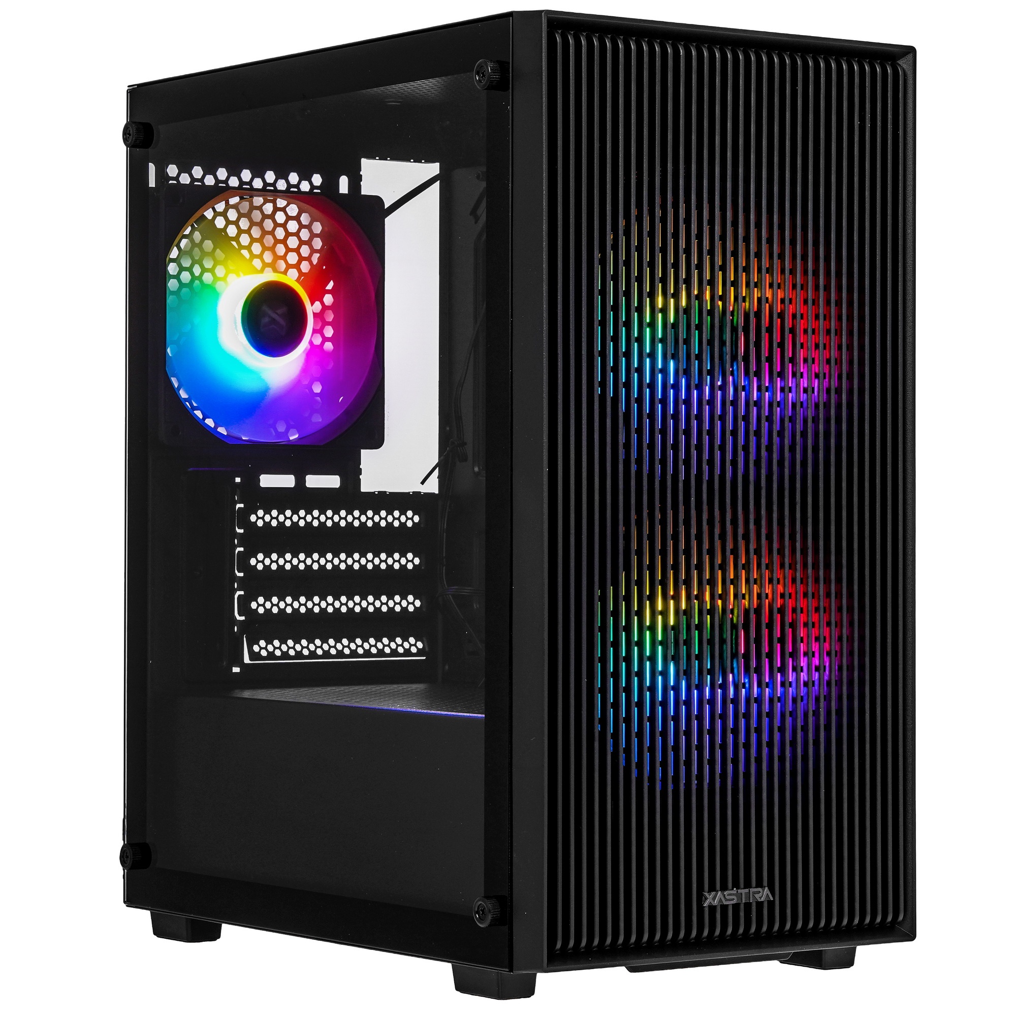 XASTRA Корпус A307M 3FRGB Black mATX/Mesh/ tempered glass / 3x 120mm FC120 FRGB fans/ A307M-3FC12BK