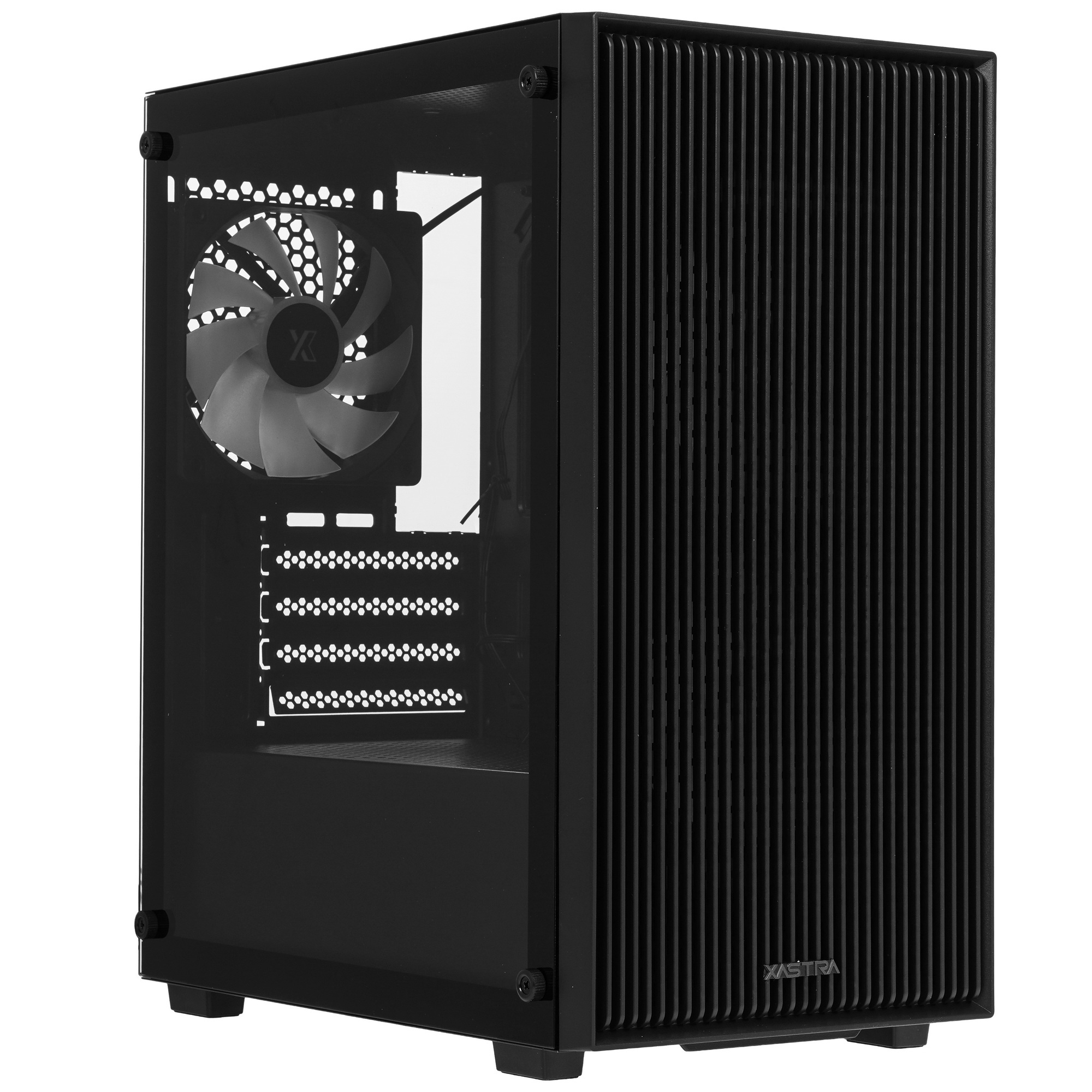 XASTRA Корпус A307M 3FRGB Black mATX/Mesh/ tempered glass / 3x 120mm FC120 FRGB fans/ A307M-3FC12BK