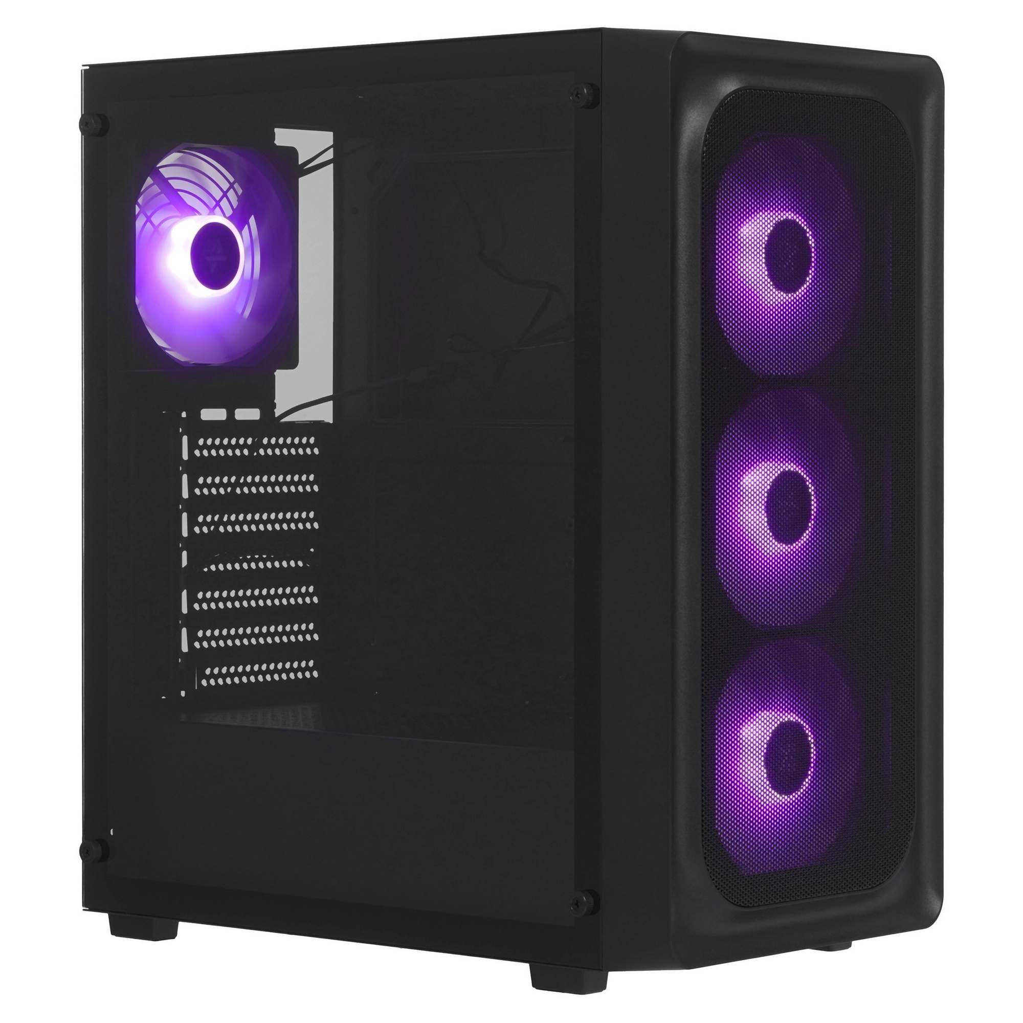 XASTRA Корпус A407 4ARGB Black ATX/Mesh/ tempered glass / 4x120mm ARGB PWM fans/ A407-4FC12A