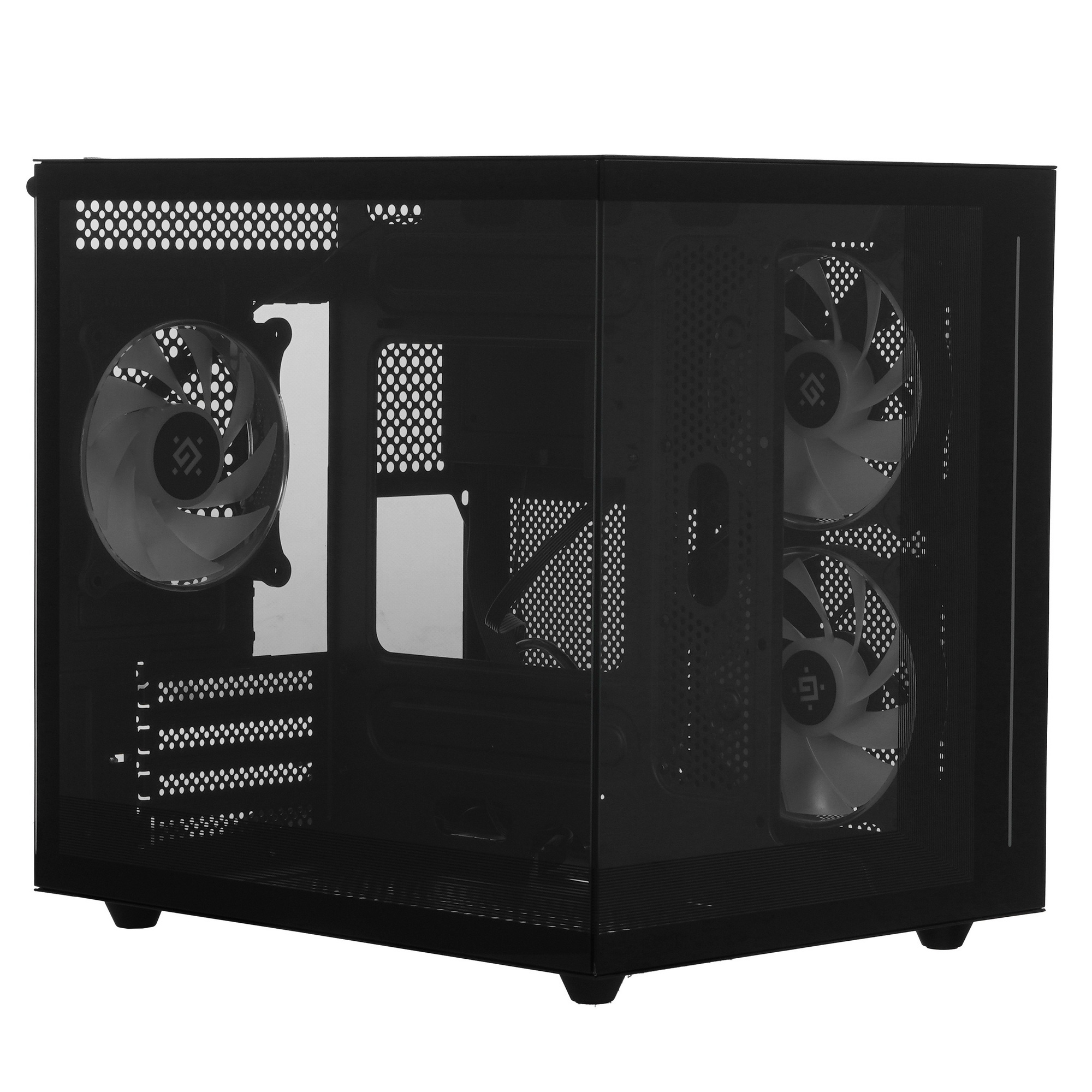 Корпус компьютерный DEFENDER NovaCube черный,mATX,3fan,switchM/BSynс