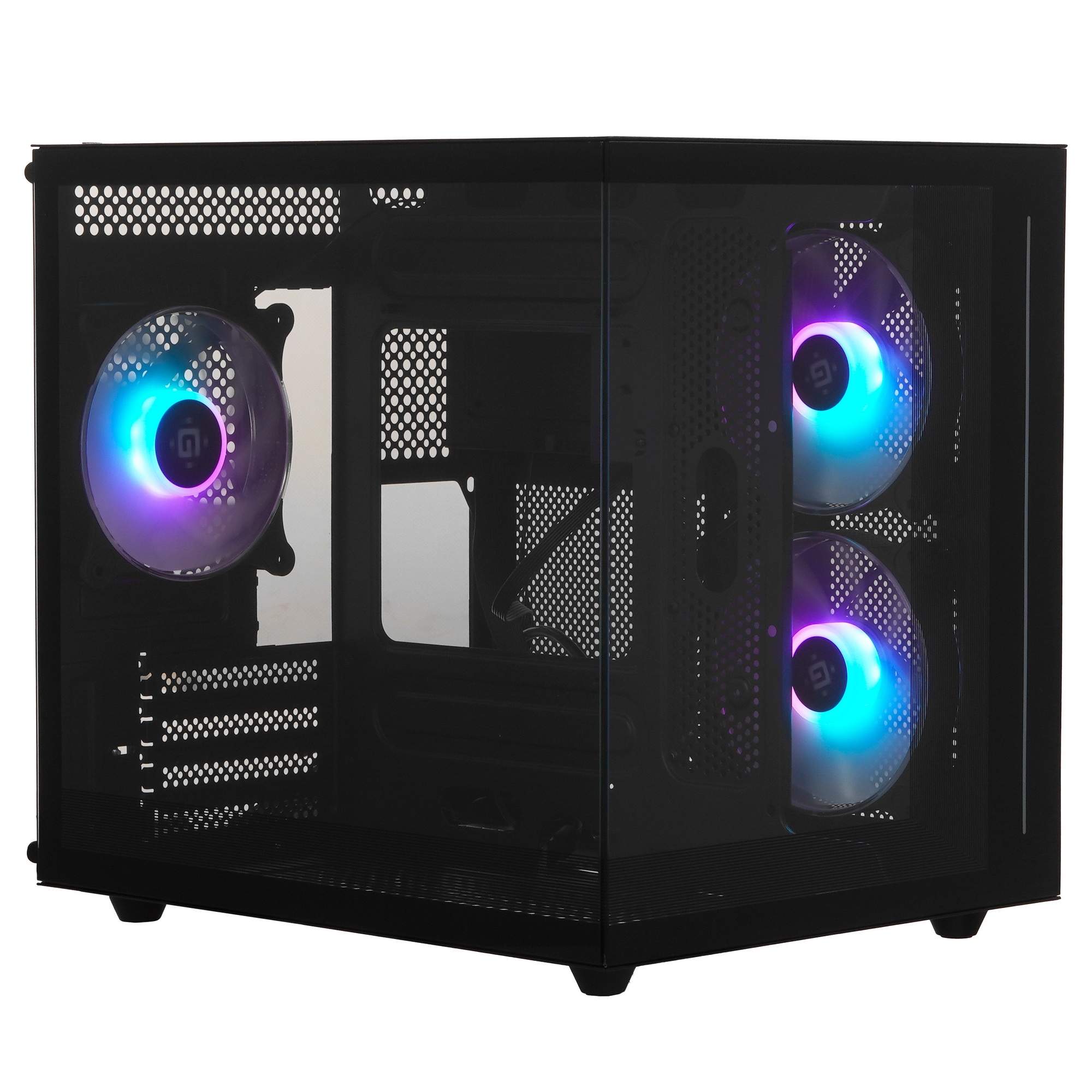 Корпус компьютерный DEFENDER NovaCube черный,mATX,3fan,switchM/BSynс