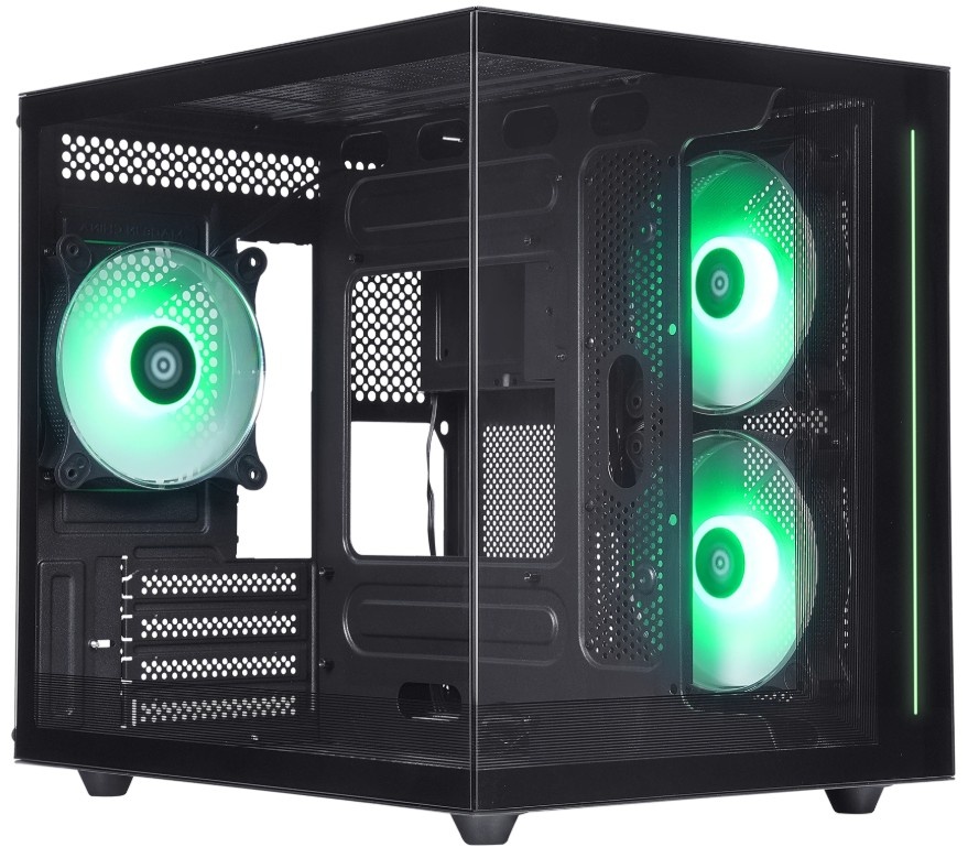 Корпус компьютерный DEFENDER NovaCube черный,mATX,3fan,switchM/BSynс