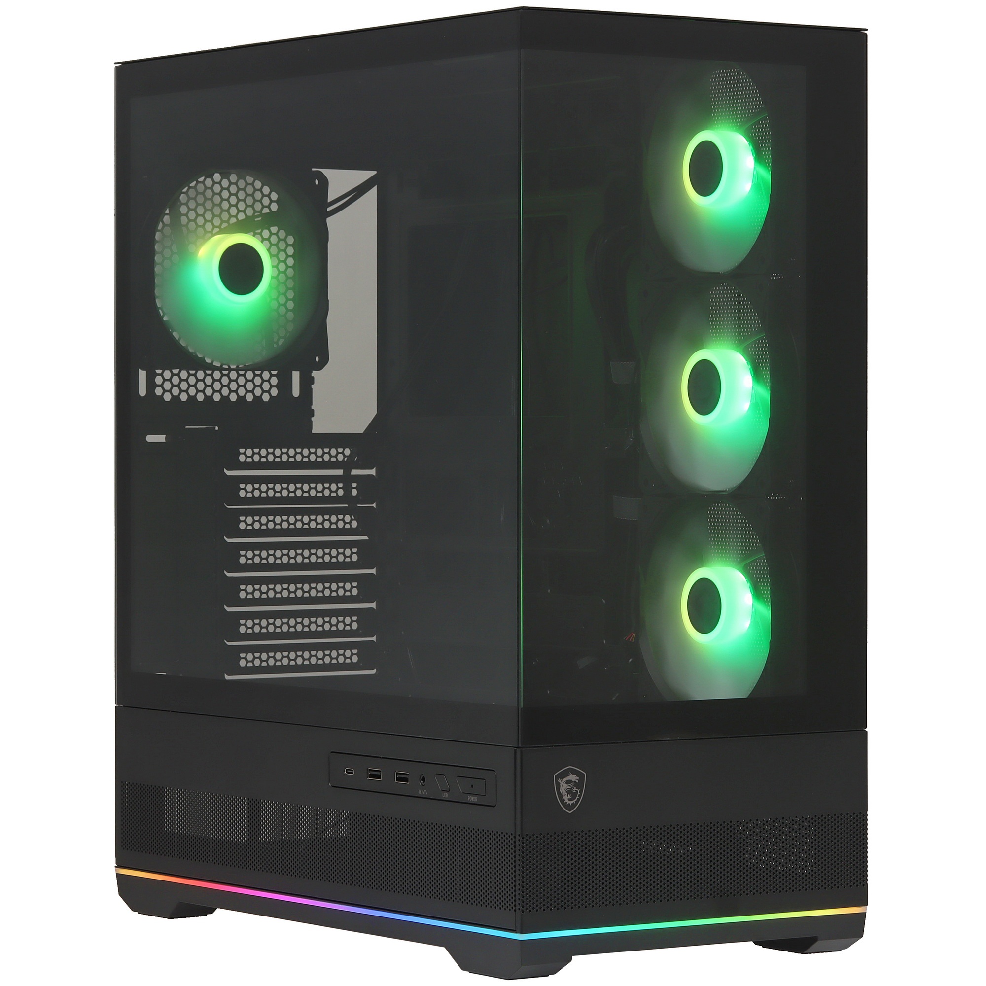 Корпус MSI MAG Pano 110R PZ черный без БП ATX 6x120mm 7x140mm 2xUSB3.0 1xUSB3.1 audio AirDuct bott P