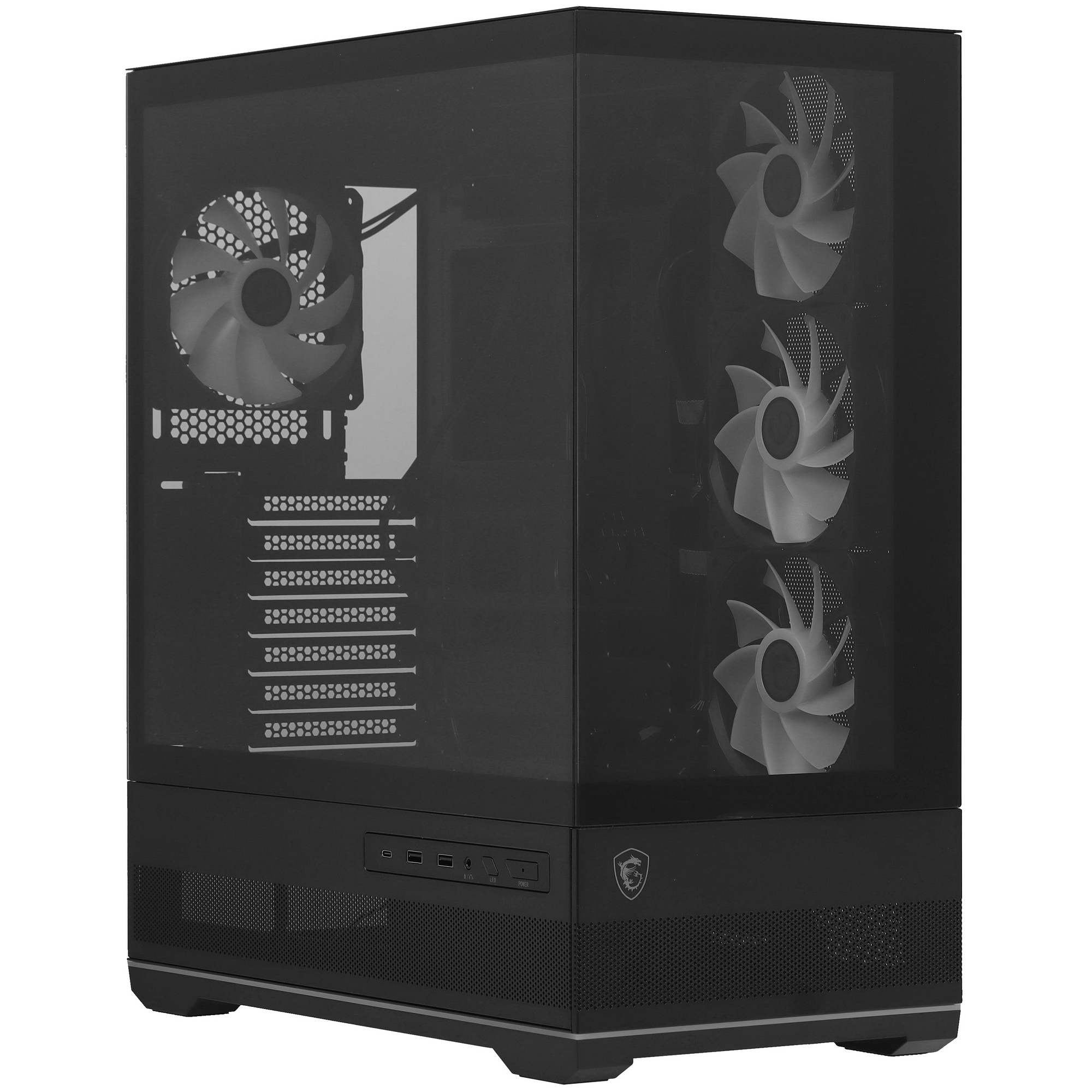 Корпус MSI MAG Pano 110R PZ черный без БП ATX 6x120mm 7x140mm 2xUSB3.0 1xUSB3.1 audio AirDuct bott P