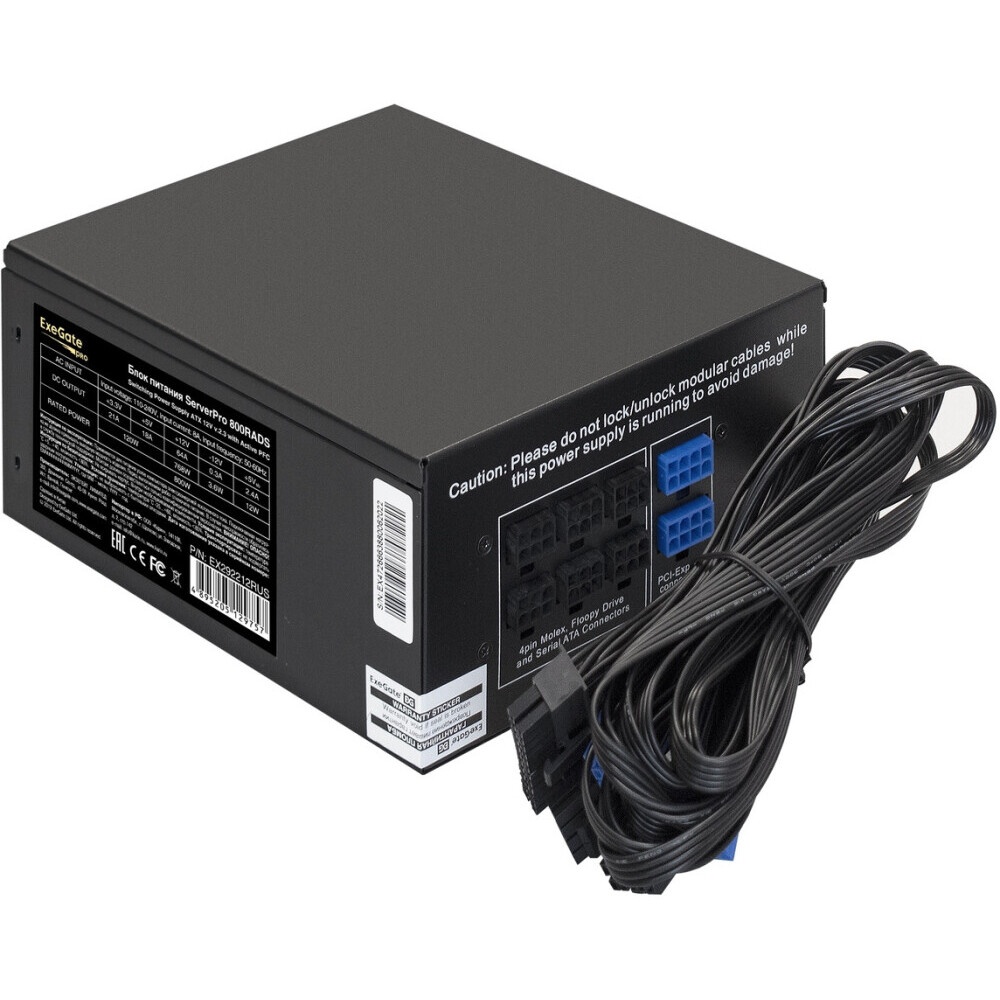 Серверный корпус ExeGate Pro 2U350-33, RM 19", высота 2U, глубина 350, БП 800RADS, 2*USB+1* USB3.0