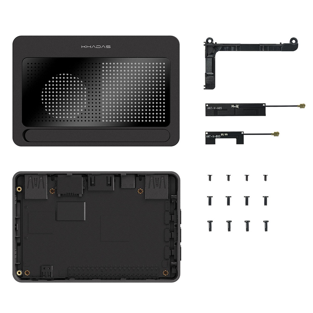 Компьютерный корпус Khadas DIY Case2 for VIMs SBC,Plate Metal,Piano Black