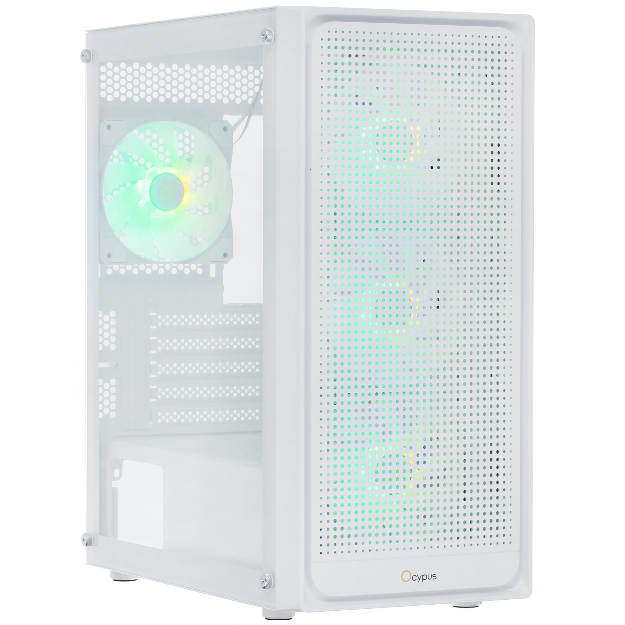 Компьютерный корпус Ocypus Gamma C50 WH ARGB, MATX, USB3.0*1+USB2.0*2, FRONT 3x120mm ARGB, REAR 1x12