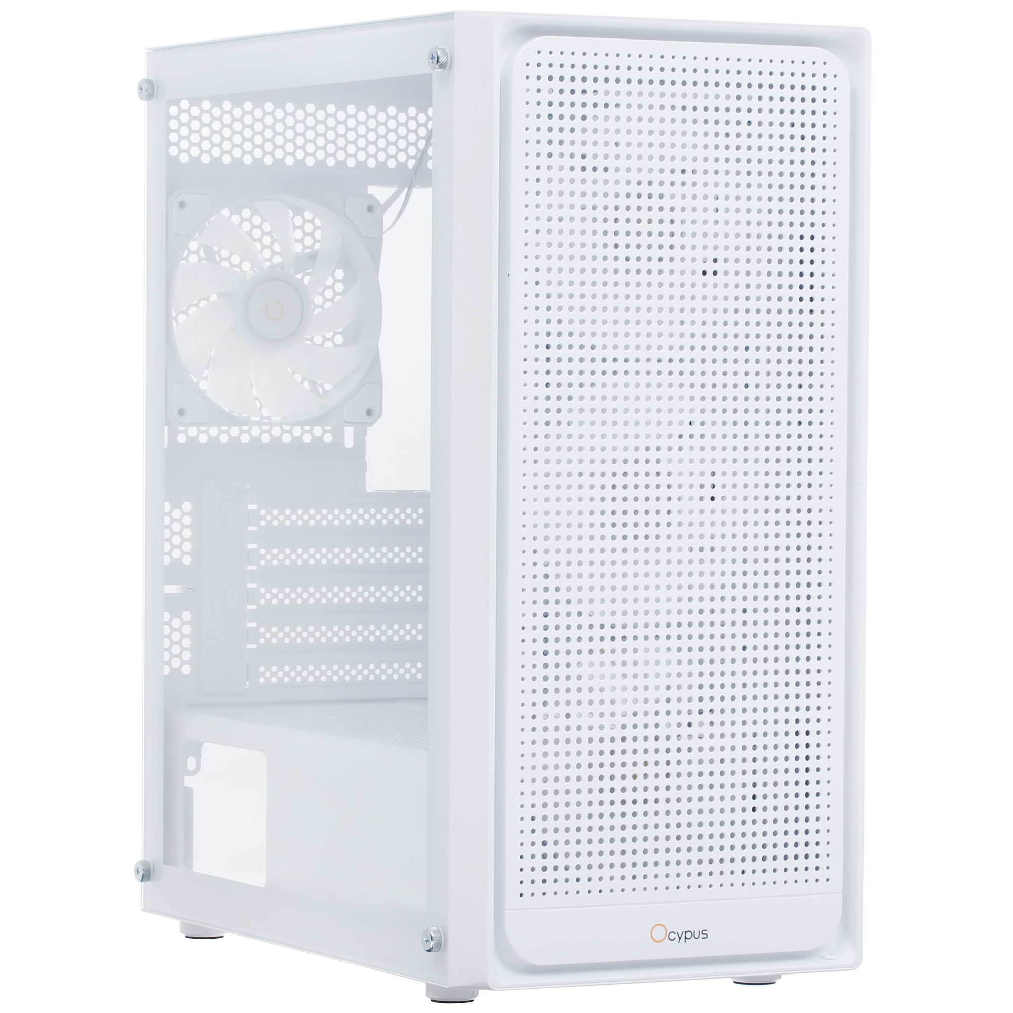 Компьютерный корпус Ocypus Gamma C50 WH ARGB, MATX, USB3.0*1+USB2.0*2, FRONT 3x120mm ARGB, REAR 1x12