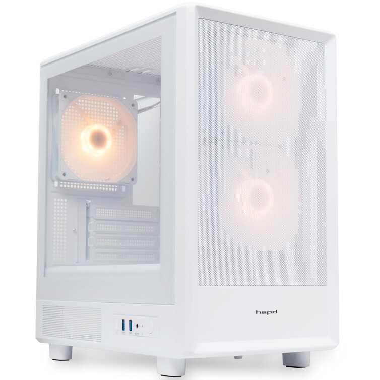 Компьютерный корпус  HSPD M310, Mesh Mini-tower, белый, TG, 0.4 SPCC, 3x120mm ARGB mATX, mITX 180/28