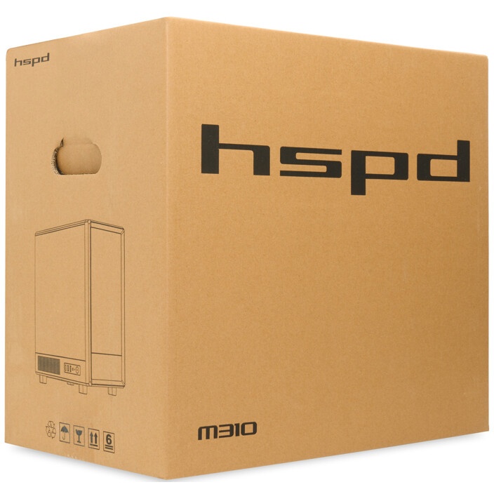 Компьютерный корпус  HSPD M310, Mesh Mini-tower, белый, TG, 0.4 SPCC, 3x120mm ARGB mATX, mITX 180/28