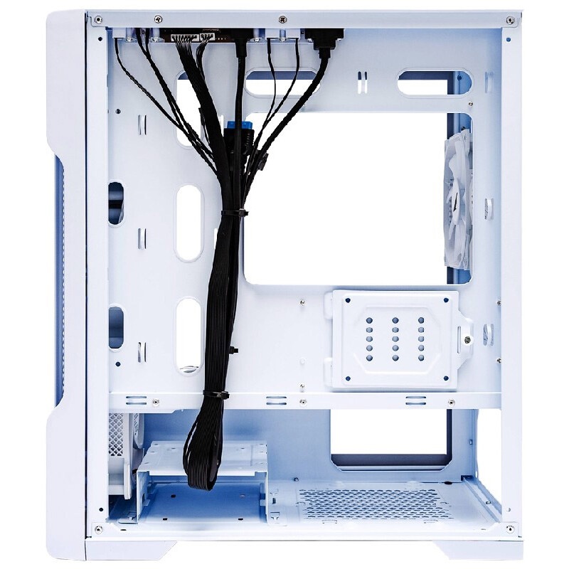 Компьютерный корпус  HSPD M310, Mesh Mini-tower, белый, TG, 0.4 SPCC, 3x120mm ARGB mATX, mITX 180/28