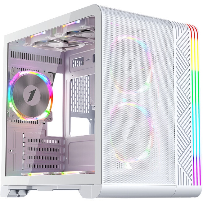 Компьютерный корпус  HSPD M310, Mesh Mini-tower, белый, TG, 0.4 SPCC, 3x120mm ARGB mATX, mITX 180/28