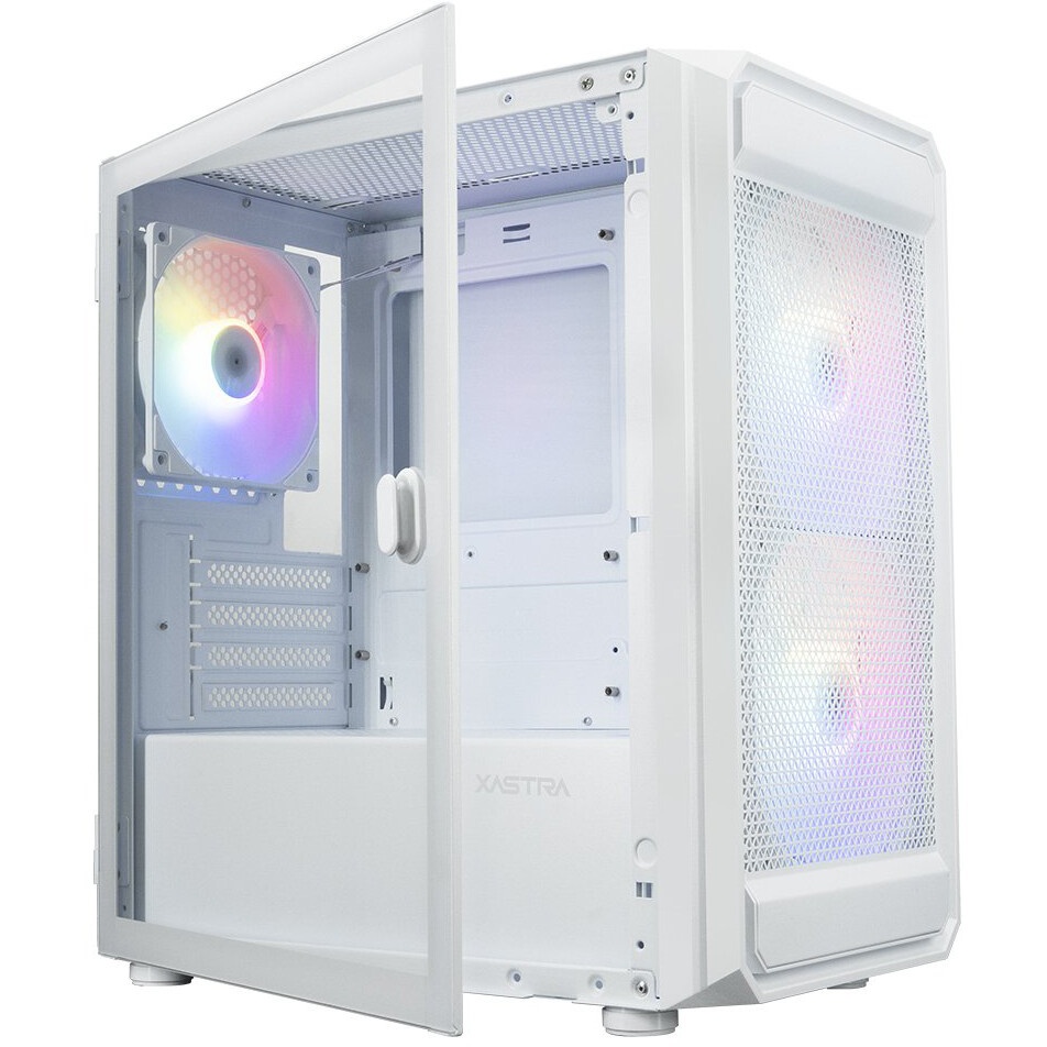 Компьютерный корпус  HSPD M310, Mesh Mini-tower, белый, TG, 0.4 SPCC, 3x120mm ARGB mATX, mITX 180/28