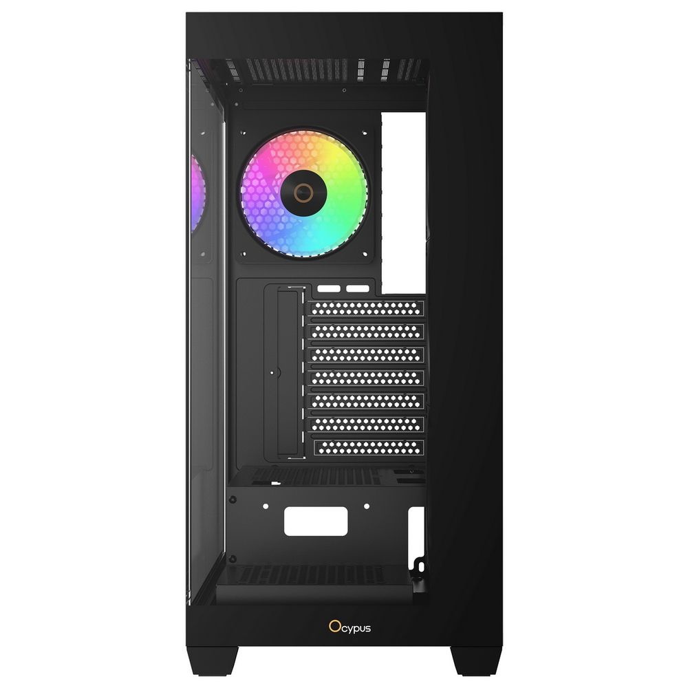 Корпус для ПК Case Ocypus Gamma C72 BK ARGB ATX / win / black / 4 ARGB fans / no PSU / Tempered Glas