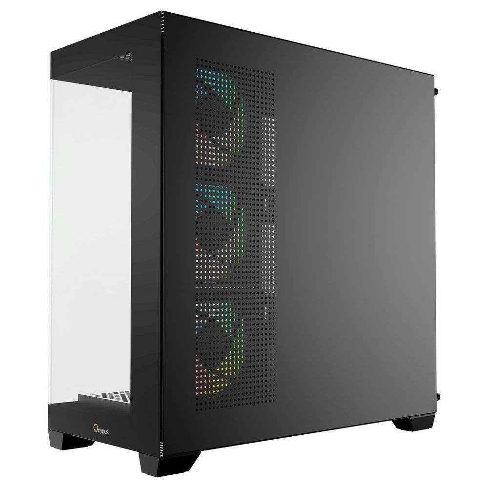 Корпус для ПК Case Ocypus Gamma C72 BK ARGB ATX / win / black / 4 ARGB fans / no PSU / Tempered Glas