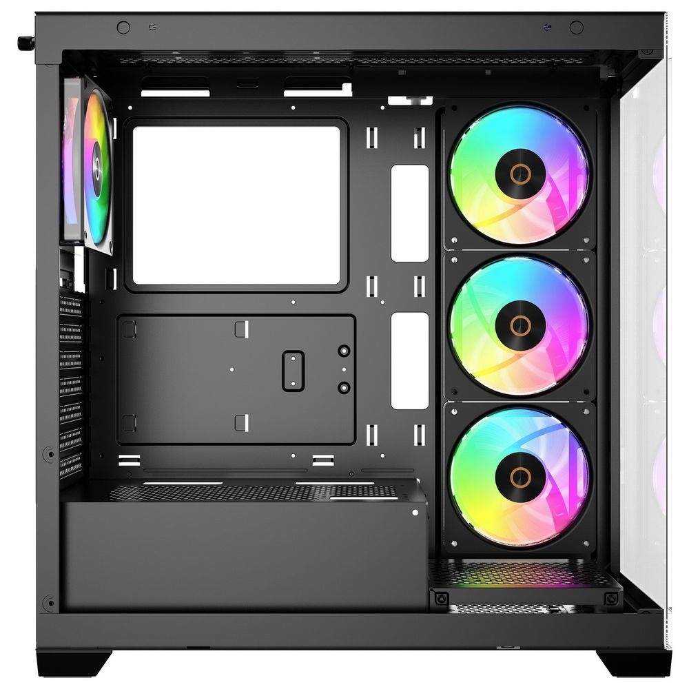 Корпус для ПК Case Ocypus Gamma C72 BK ARGB ATX / win / black / 4 ARGB fans / no PSU / Tempered Glas