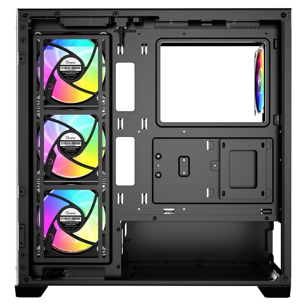Корпус для ПК Case Ocypus Gamma C72 BK ARGB ATX / win / black / 4 ARGB fans / no PSU / Tempered Glas