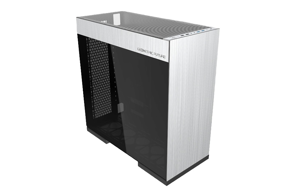 Корпус ПК без блока питания/ Case Geometric Future Model 8 Dharma, Midi-Tower, TG, no fans, 2xUSB-A