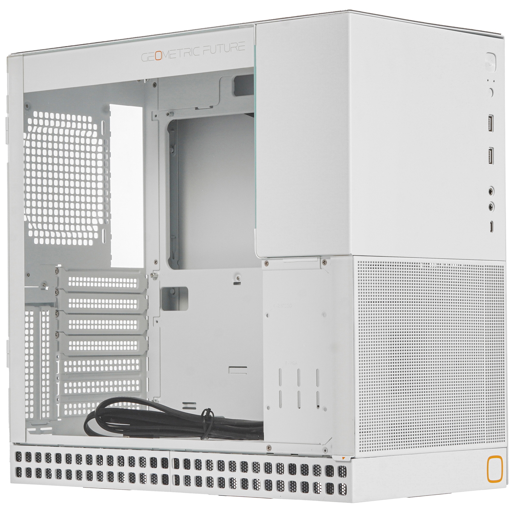 Корпус ПК без блока питания/ Case Geometric Future Model 4 King Arthur, Midi-Tower, TG, no fans, 2xU