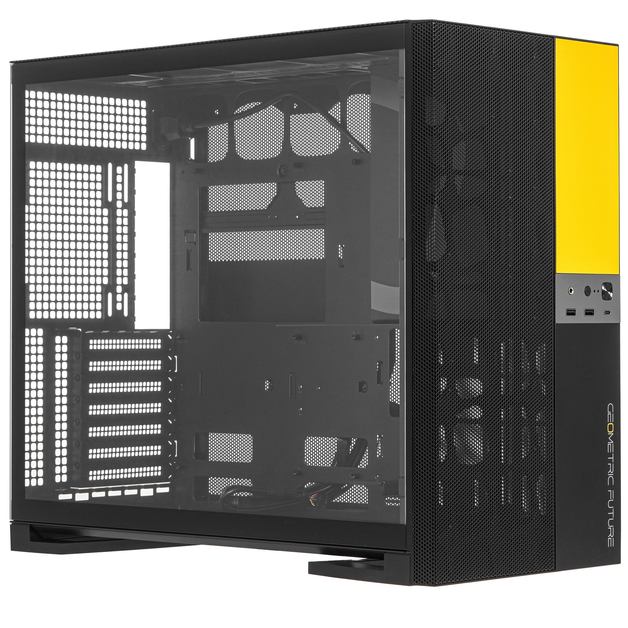 Корпус ПК без блока питания/ Case Geometric Future Model 5 Vent, Midi-Tower, TG, no fans, 2xUSB-A 3.