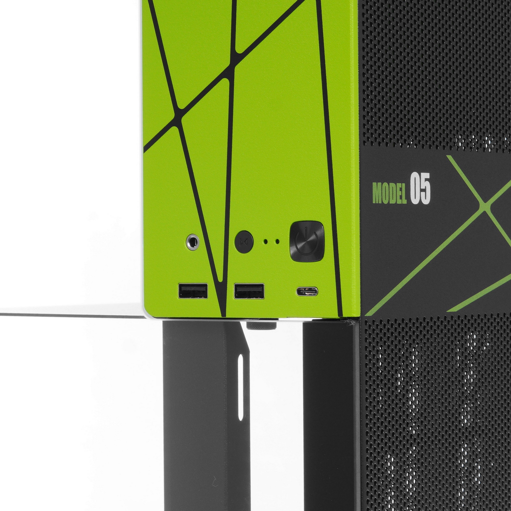 Корпус ПК без блока питания/ Case Geometric Future Model 5 NV Style, Midi-Tower, TG, no fans, 2xUSB-