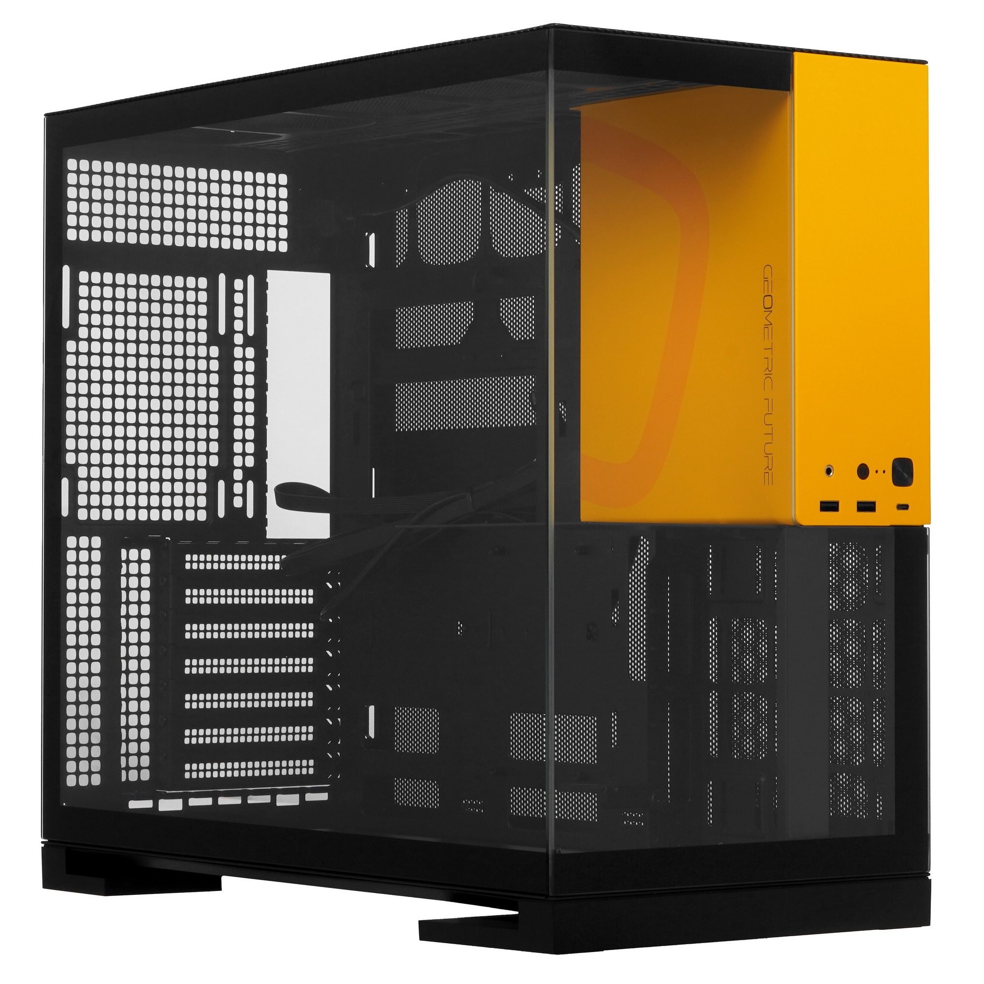 Корпус ПК без блока питания/ Case Geometric Future Model 5, Midi-Tower, TG, no fans, 2xUSB-A 3.0, 1x