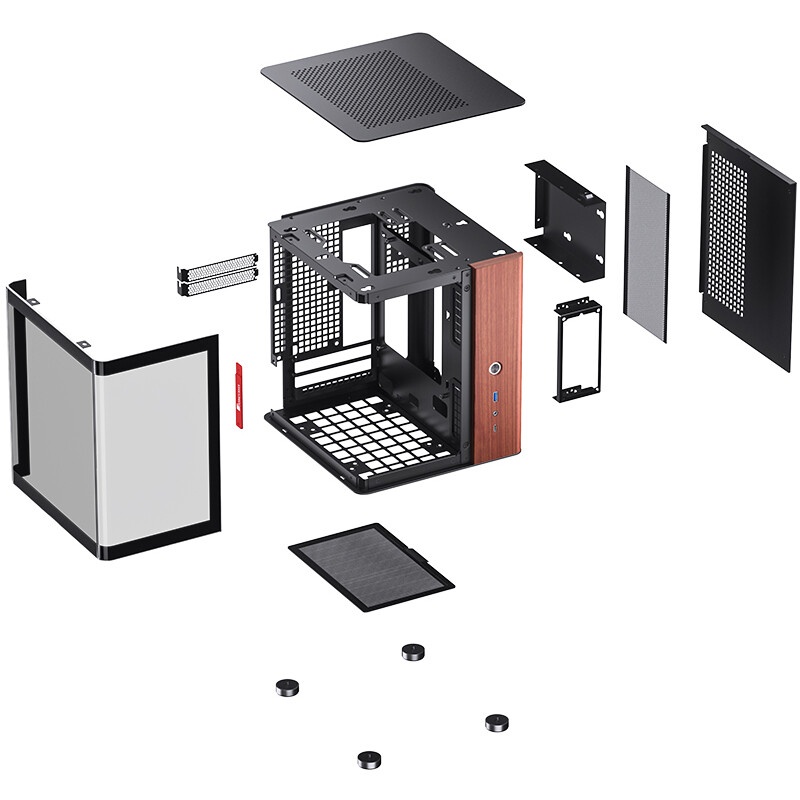 Корпус без блока питания/ Case JONSBO TK-0 White, Desktop SFF, TG, no fan, 1xUSB-A 3.2 + 1xUSB-C 3.2