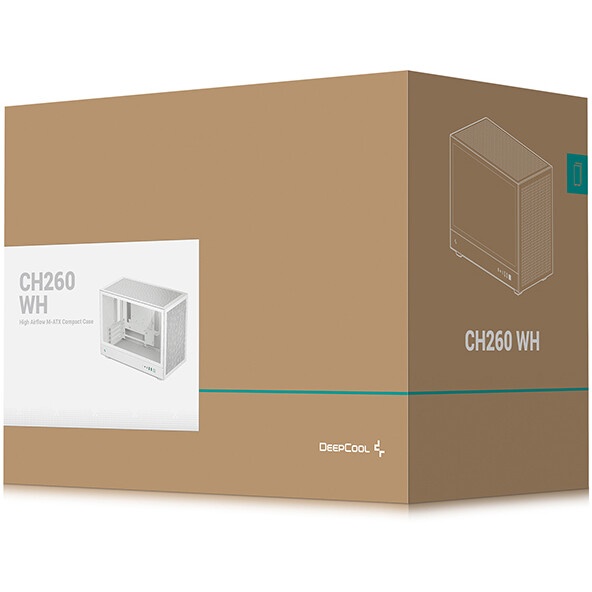 Корпус без блока питания/ Case JONSBO TK-0 White, Desktop SFF, TG, no fan, 1xUSB-A 3.2 + 1xUSB-C 3.2