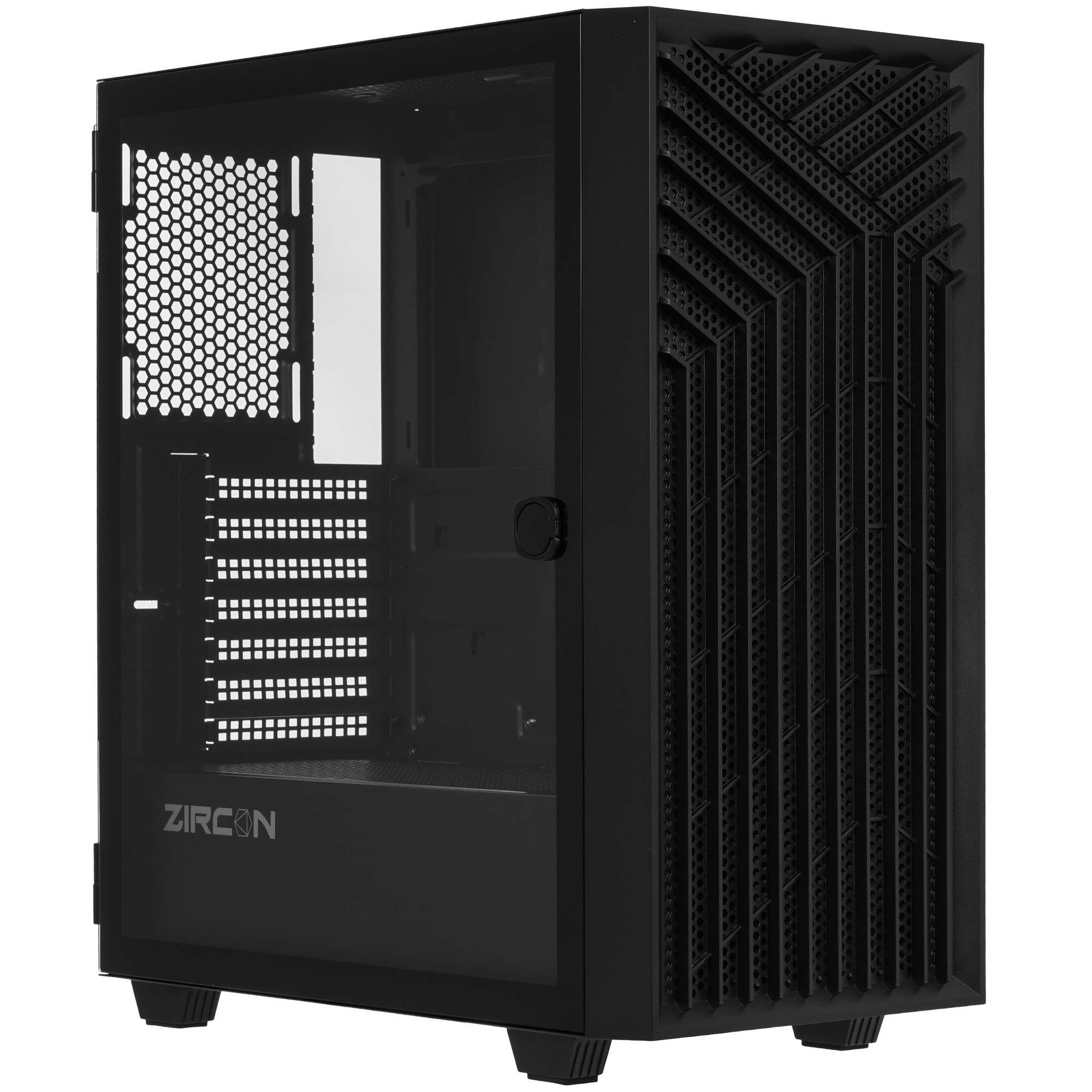 Компьютерный корпус Zircon Tropez BK без БП (Midi Tower,ATX,Черн,1*USB3.0,1*USB2.0)
