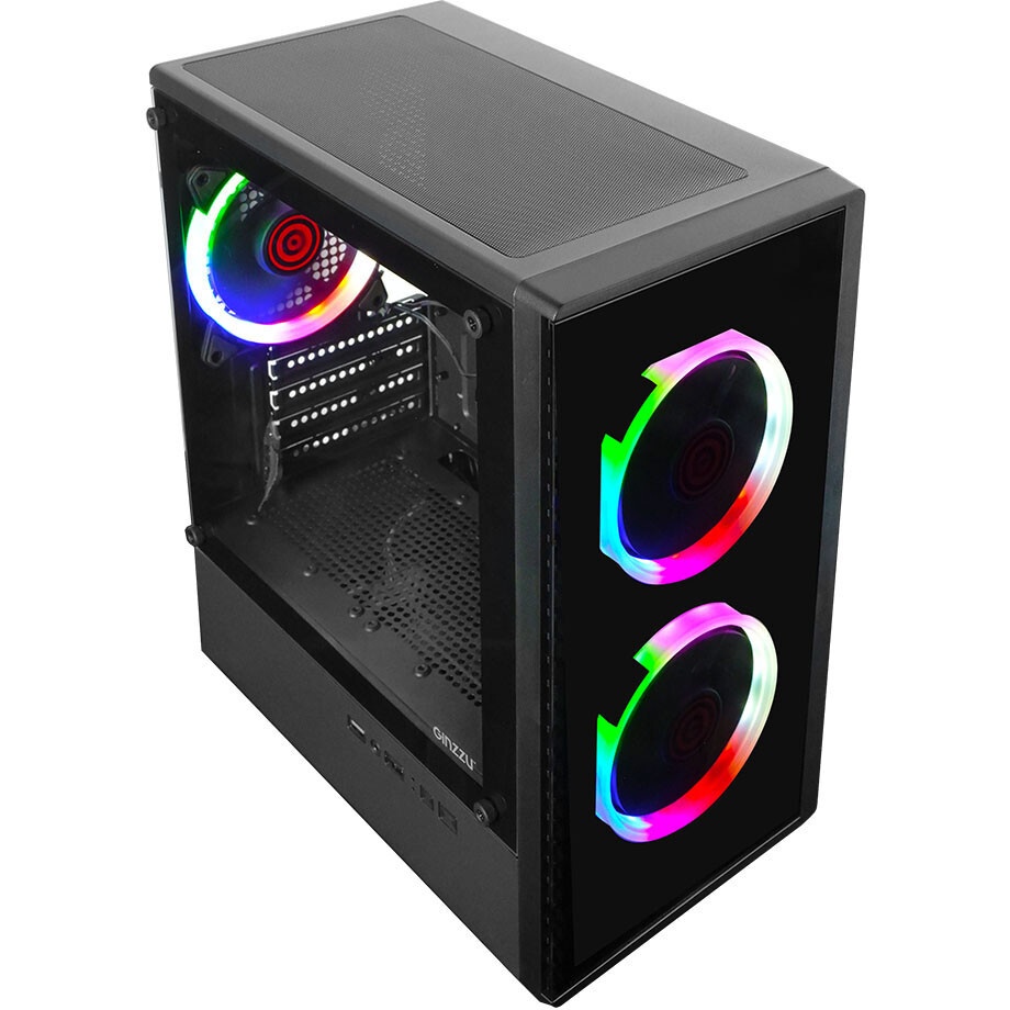 Компьютерный корпус Ginzzu CL690 mATX FAN 4*12FRGb