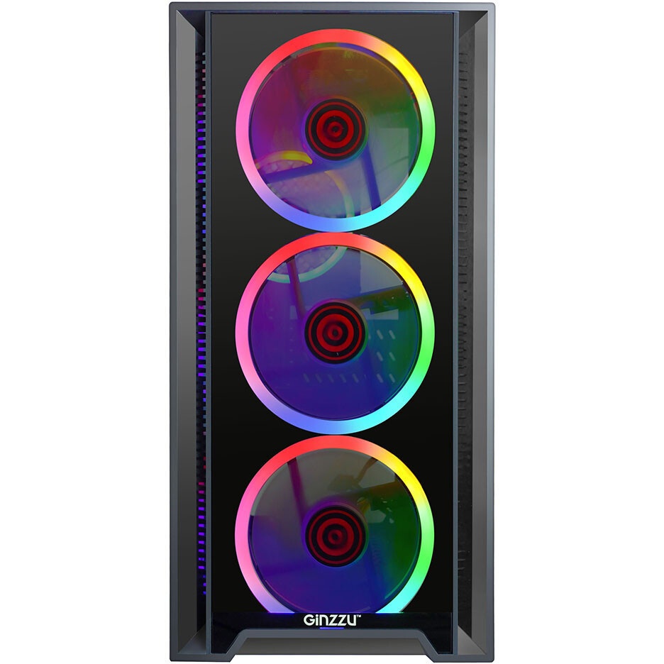 Компьютерный корпус Ginzzu CL690 mATX FAN 4*12FRGb