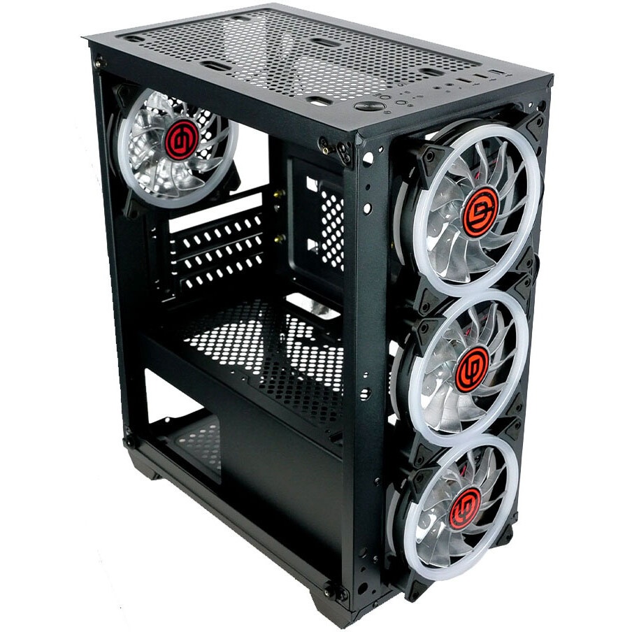 Компьютерный корпус Ginzzu CL690 mATX FAN 4*12FRGb