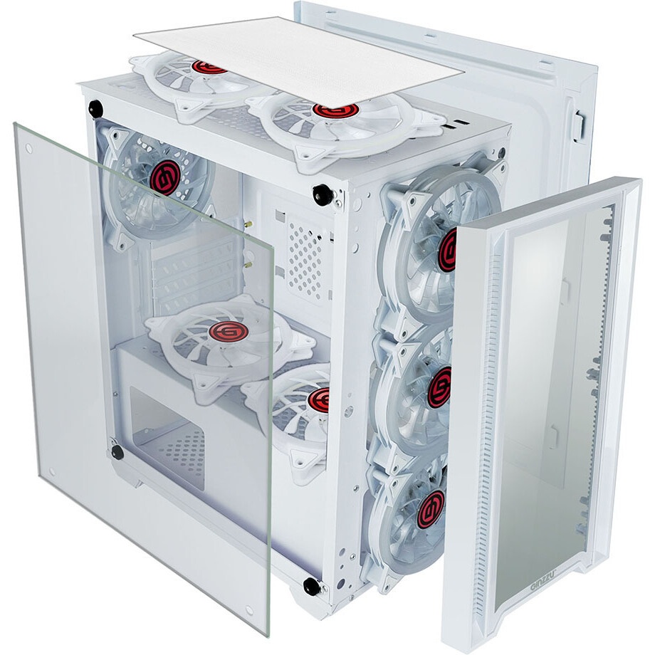 Компьютерный корпус Ginzzu CL620 mATX FAN 4*12FRGb