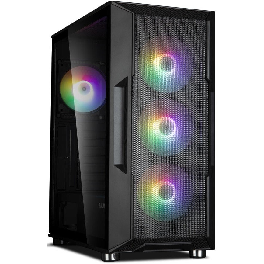 Компьютерный корпус ZALMAN S5, ATX, BLACK, WINDOW, 2xCOMBO (3.5" or 2.5"), 4x2.5", 2xUSB2.0, 1xUSB3.