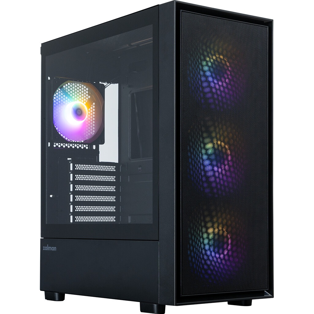 Компьютерный корпус ZALMAN S5, ATX, BLACK, WINDOW, 2xCOMBO (3.5" or 2.5"), 4x2.5", 2xUSB2.0, 1xUSB3.