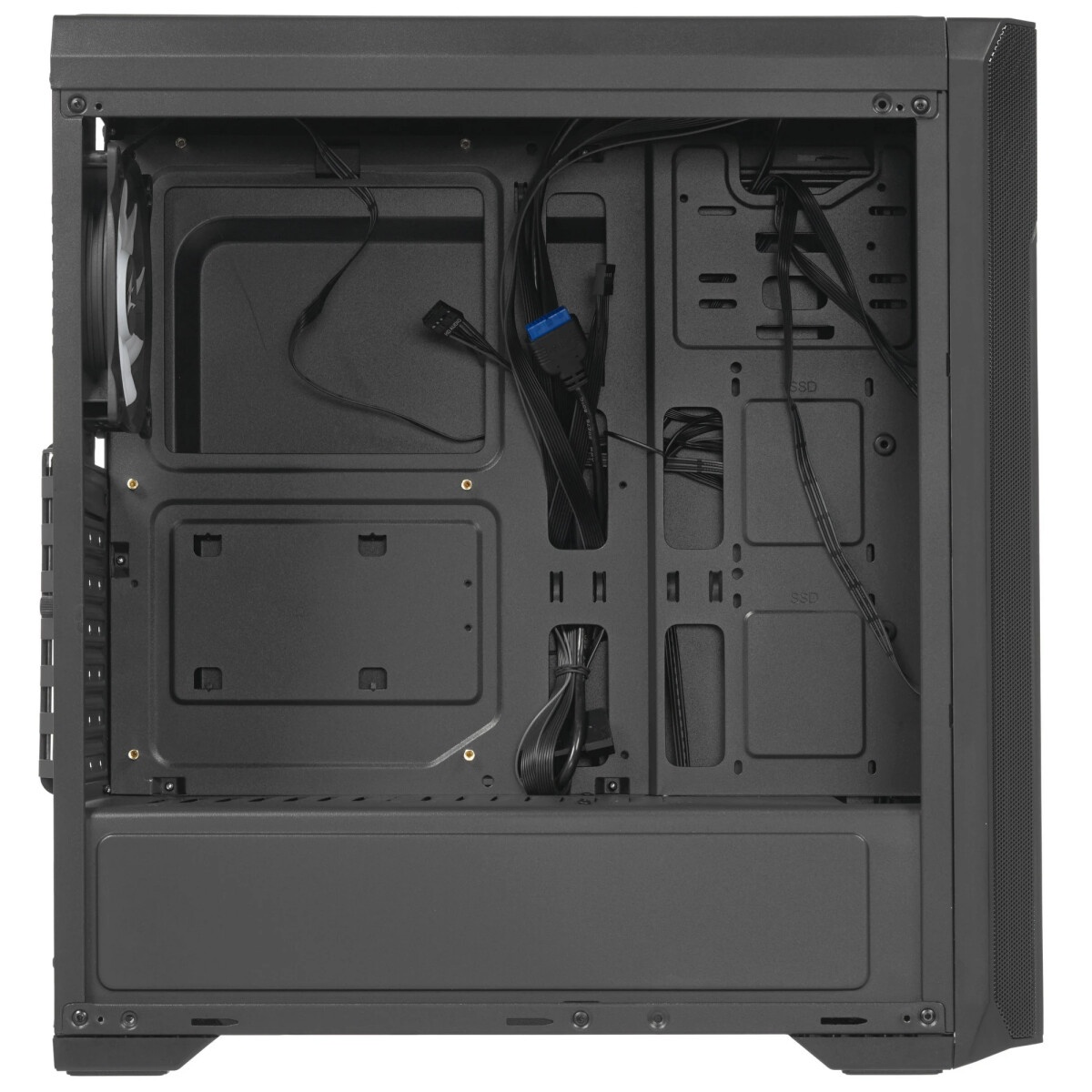 Компьютерный корпус ZALMAN S5, ATX, BLACK, WINDOW, 2xCOMBO (3.5" or 2.5"), 4x2.5", 2xUSB2.0, 1xUSB3.