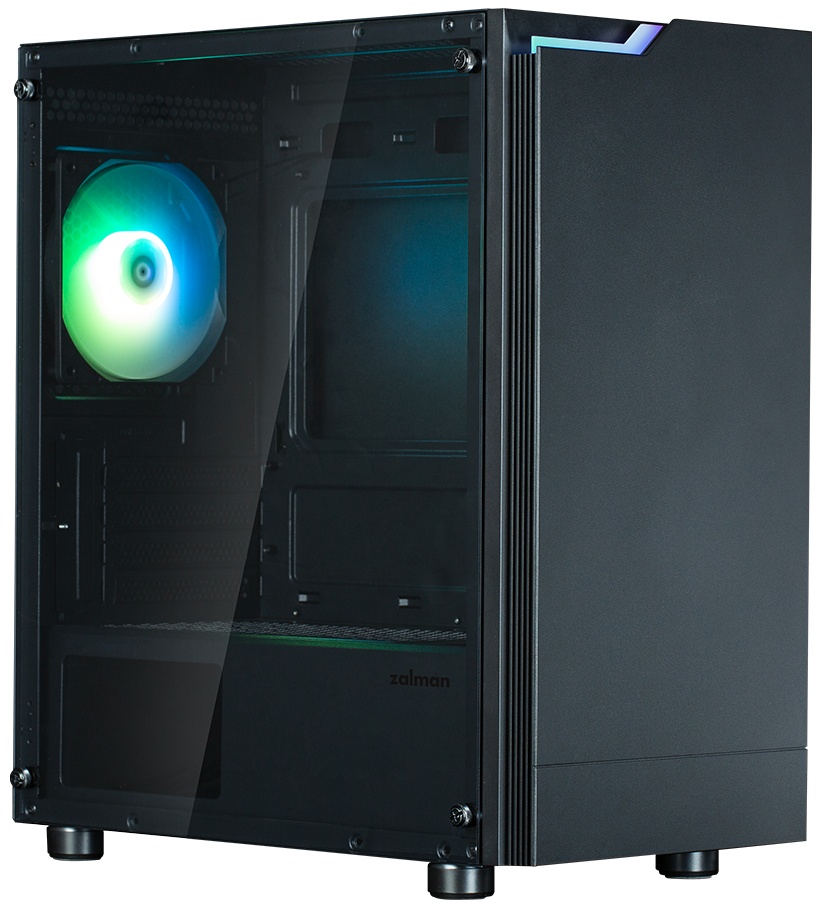 Компьютерный корпус ZALMAN T4 PLUS, MATX, BLACK, WINDOW, 1 x Combo (3.5'' or 2.5''), 1x3.5'', 2x2.5"