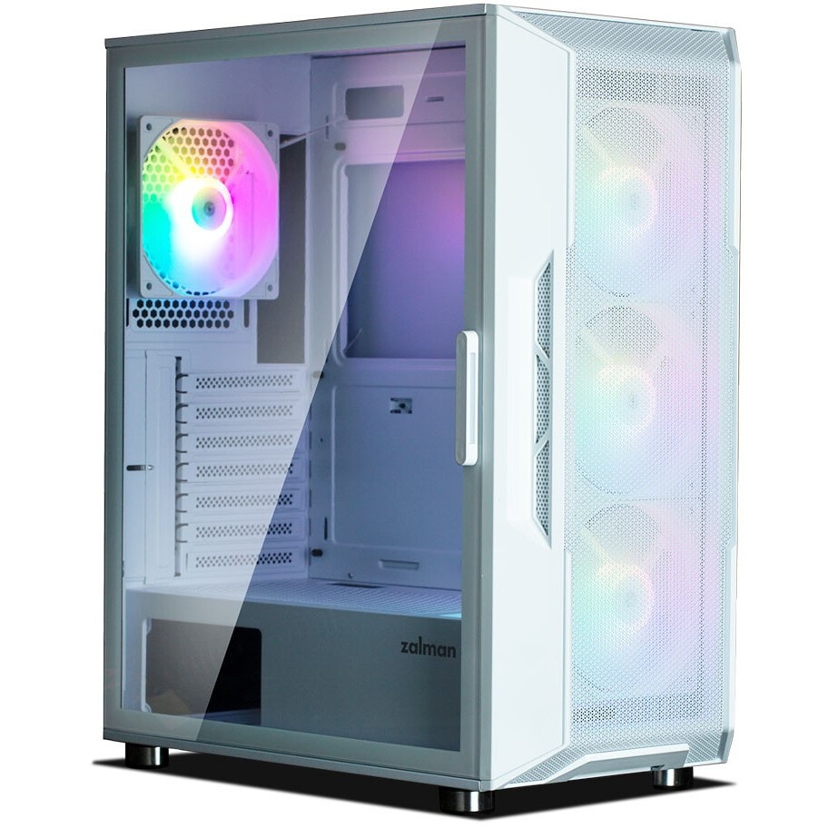 Компьютерный корпус MidiTower Zalman I3 NEO white (ATX, front mesh, USB2.0 x1, USB3.0x2, 4x120mm RGB