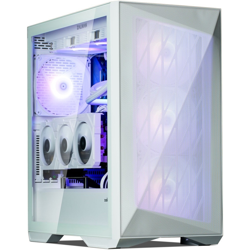 Компьютерный корпус MidiTower Zalman I3 NEO white (ATX, front mesh, USB2.0 x1, USB3.0x2, 4x120mm RGB