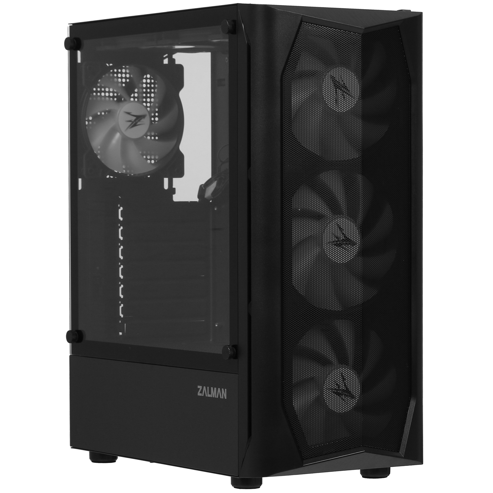 Компьютерный корпус MidiTower Zalman N4 black (ATX,Window, 6xRGB fan, USB2.0 x2, USB3.0x1, без БП) (