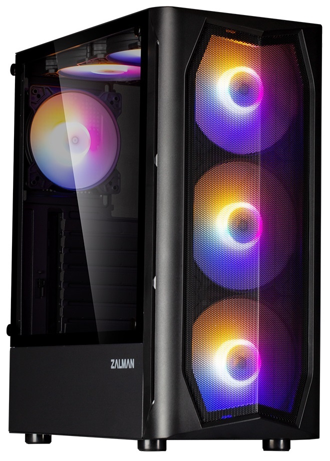 Компьютерный корпус MidiTower Zalman N4 black (ATX,Window, 6xRGB fan, USB2.0 x2, USB3.0x1, без БП) (