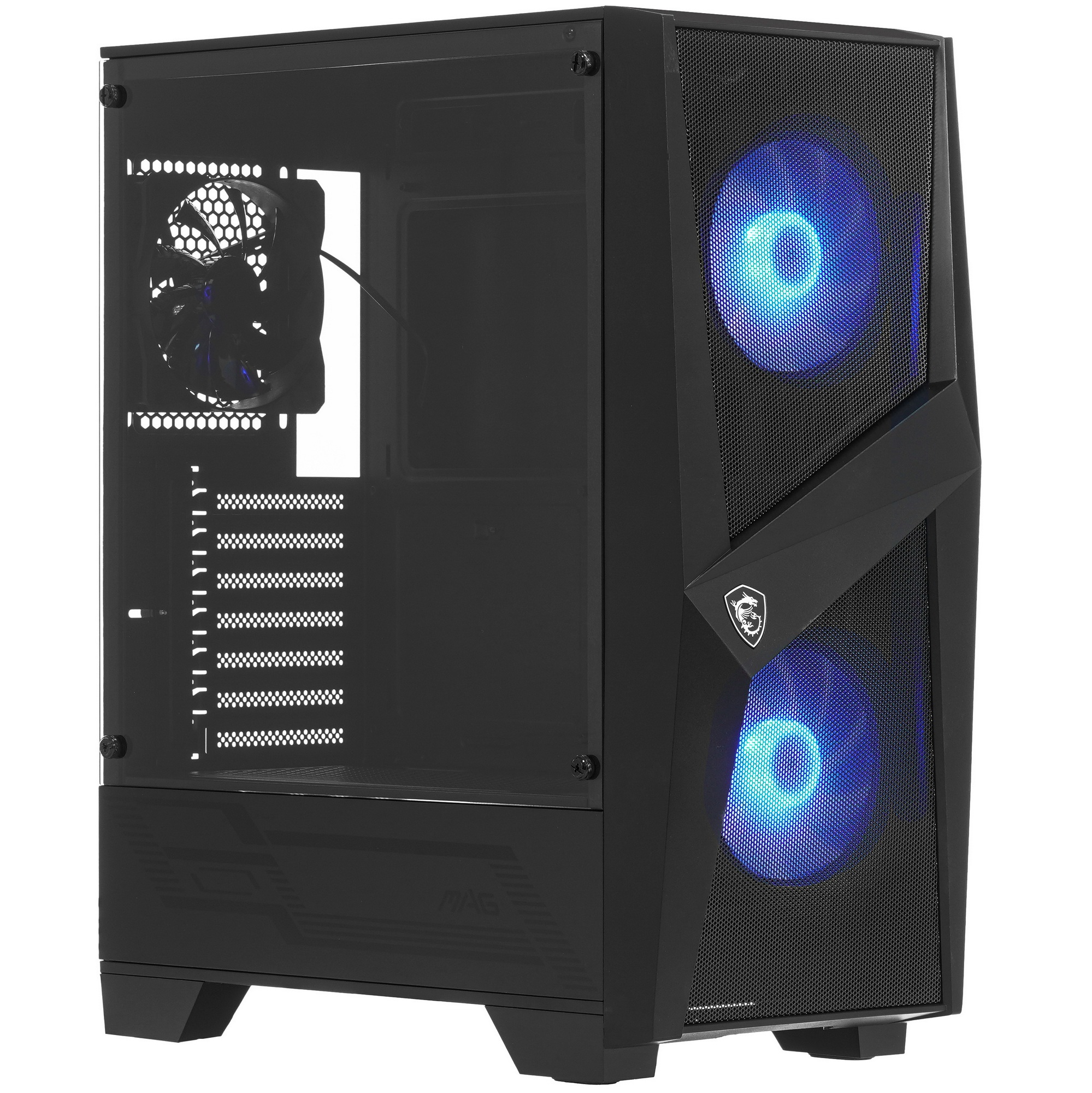 Компьютерный корпус MSI MAG FORGE 100M / mid-tower, ATX, tempered glass side panel / 2x RGB 120mm &