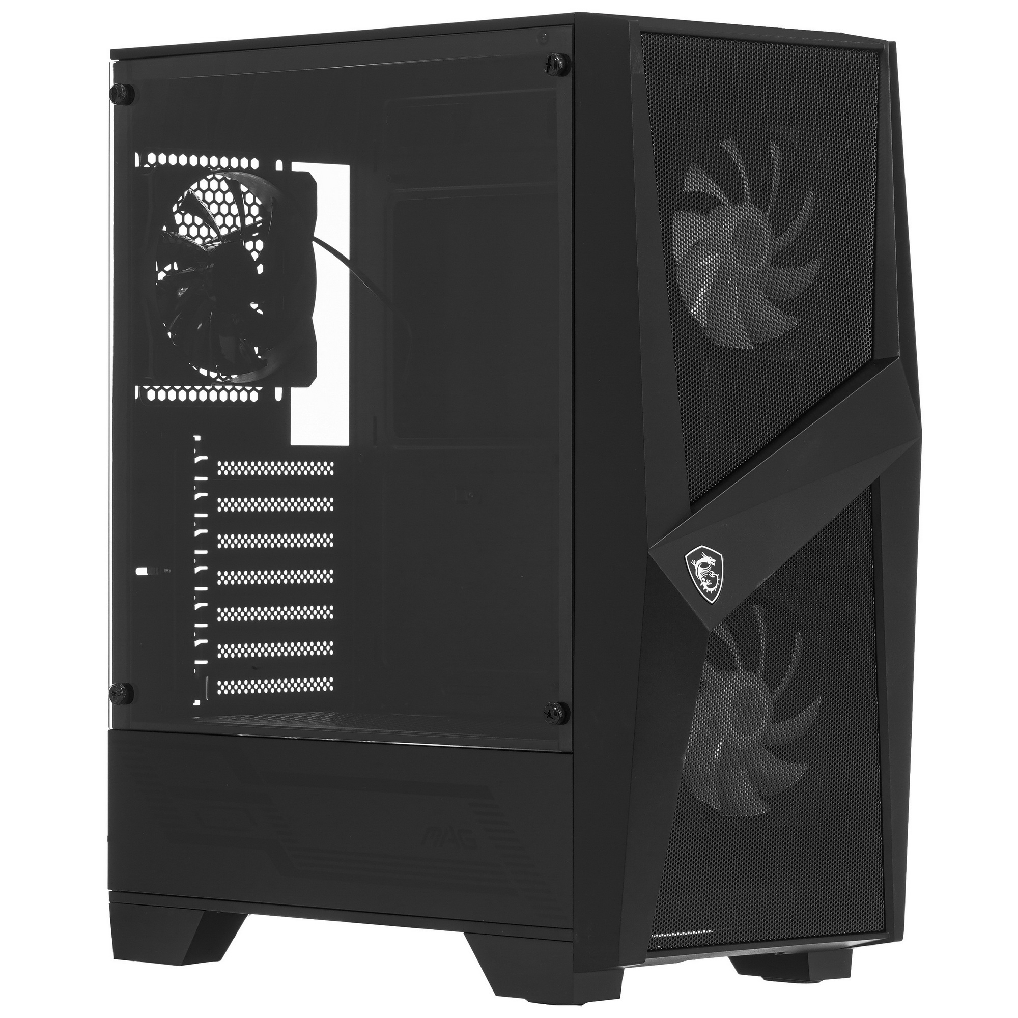 Компьютерный корпус MSI MAG FORGE 100M / mid-tower, ATX, tempered glass side panel / 2x RGB 120mm &