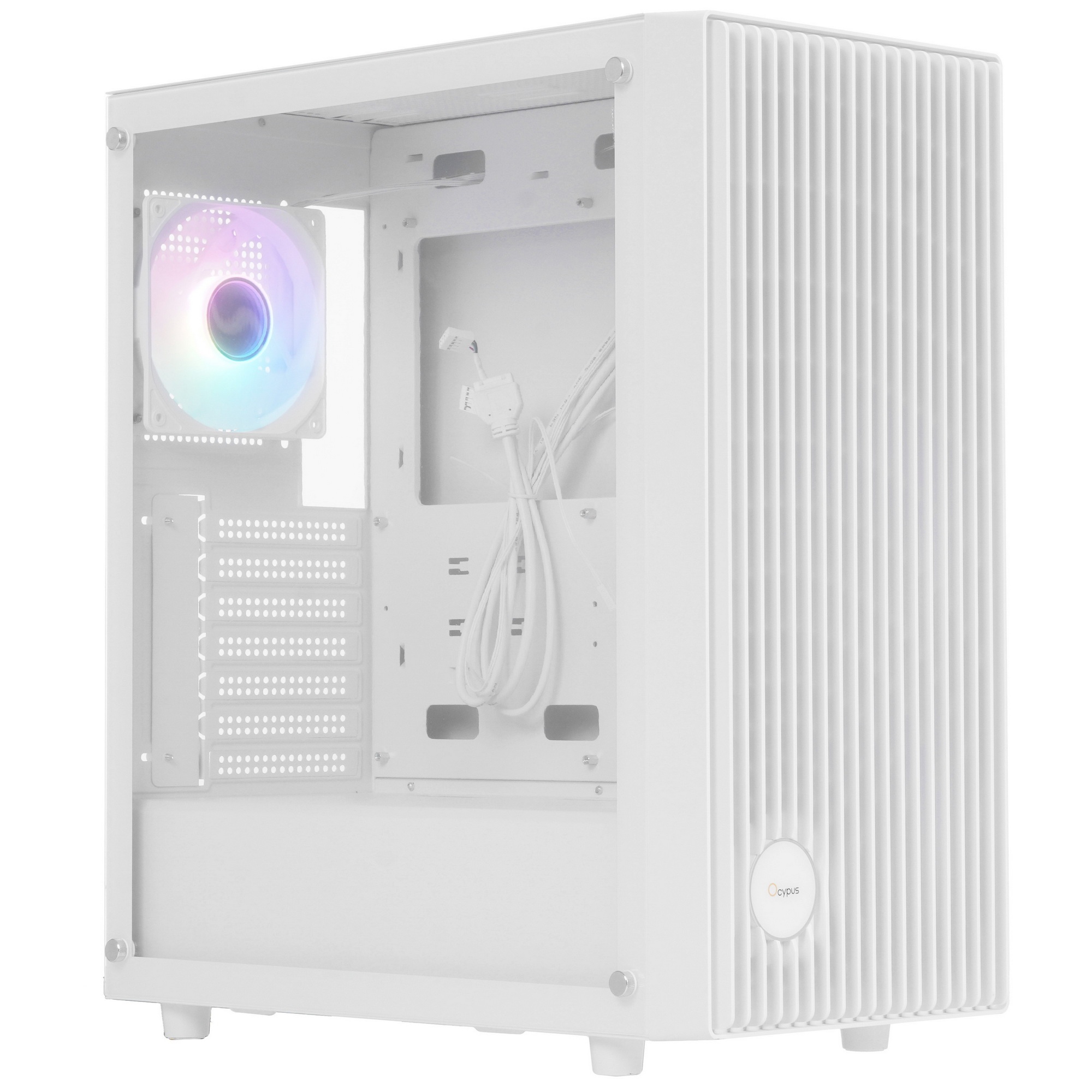 Корпус  Ocypus Gamma C70 WH ARGB  ATX / win / white / 4 ARGB fans / no PSU / Tempered Glass