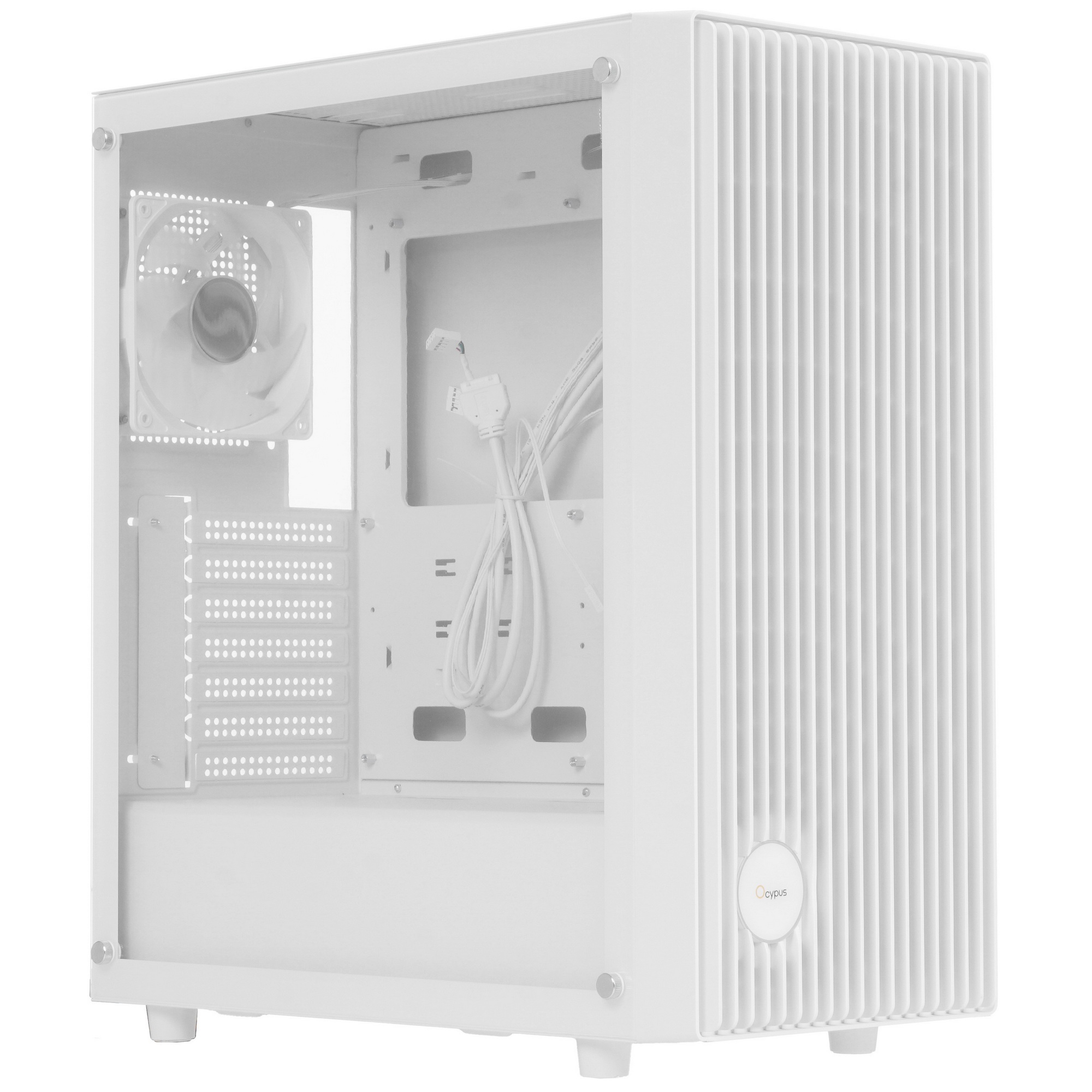 Корпус  Ocypus Gamma C70 WH ARGB  ATX / win / white / 4 ARGB fans / no PSU / Tempered Glass