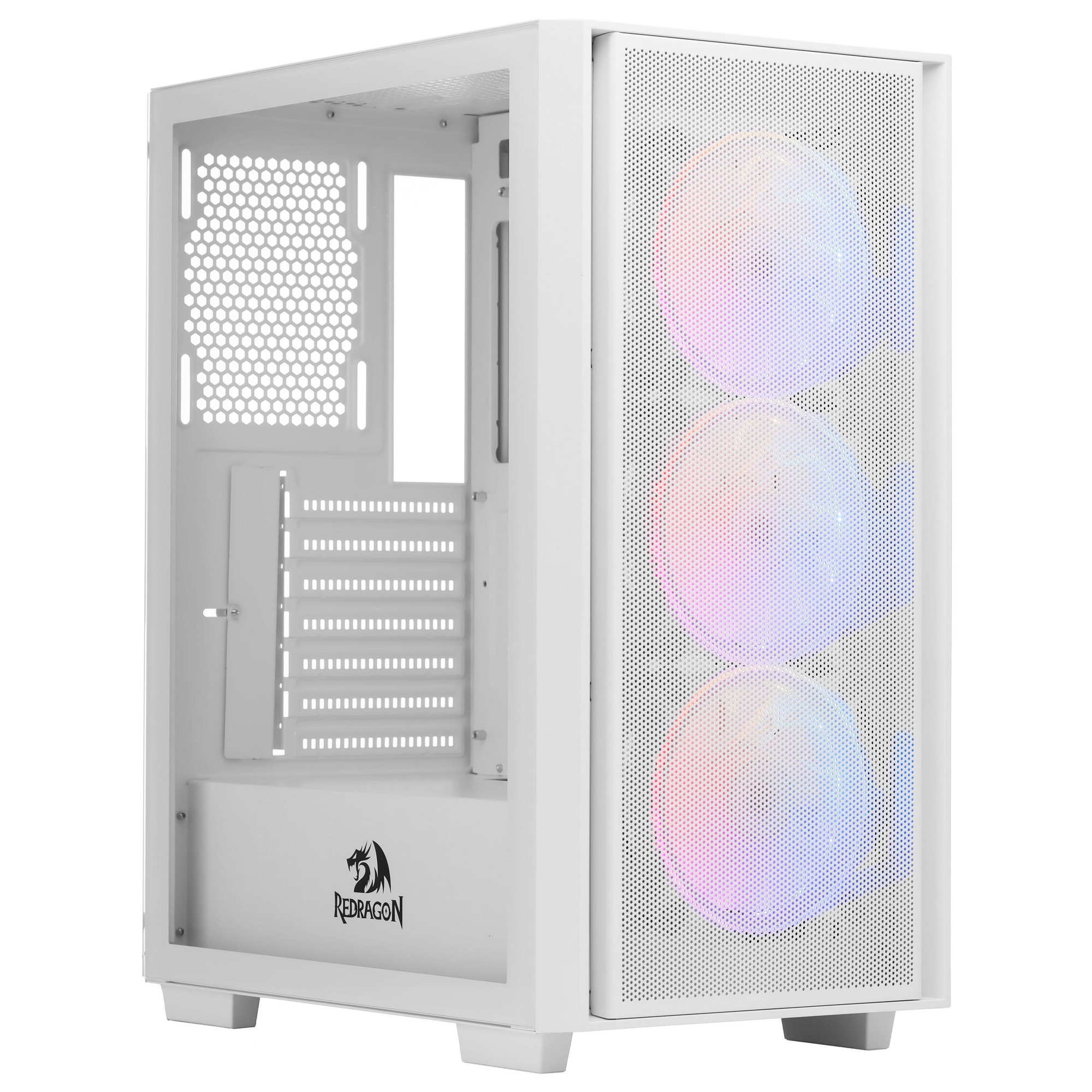 Корпус компьютерный Redragon Paktis3 ITX/Micro-ATX/ATX,3кул12см,белый