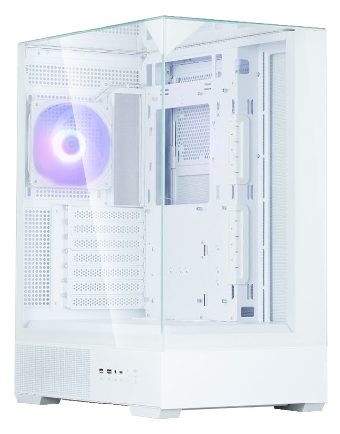 Корпус ZALMAN P40 Prism, ATX, WHITE, WINDOW, 2x3.5", 3x2.5", 1xUSB TYPE-C, 2xUSB3.0, REAR 1x120mm AR