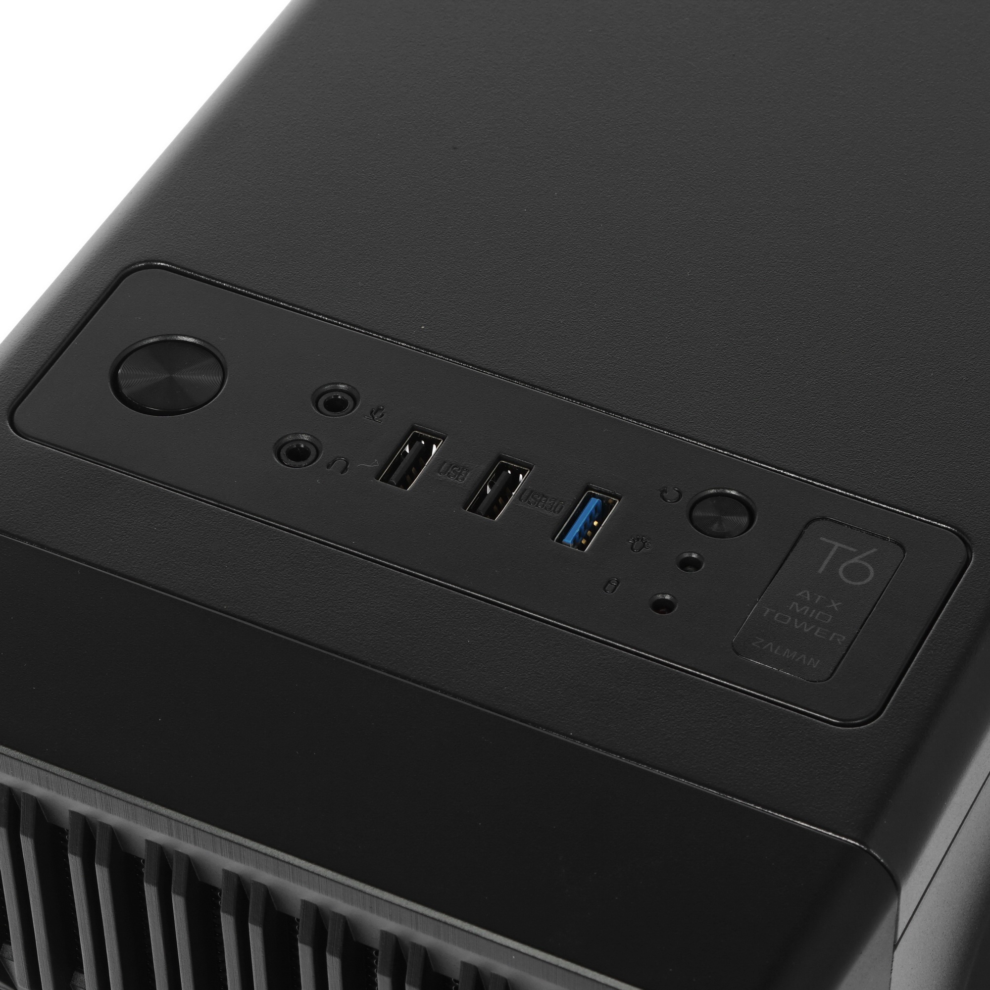 Компьютерный корпус Zalman ZM-T6 черный без БП ATX 1xUSB2.0 1xUSB3.0 audio bott PSU