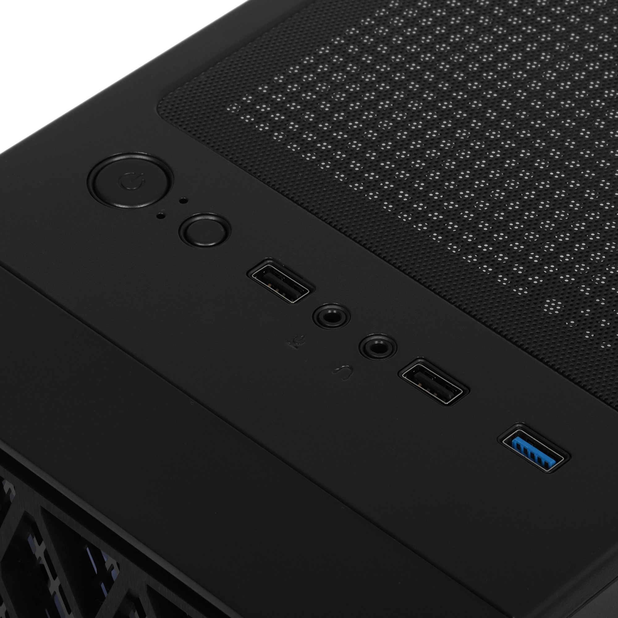Компьютерный корпус Miditower ExeGate EVO-8243 (ATX, без БП, 2*USB+1*USB3.0, черный, 3 вент. с RGB п